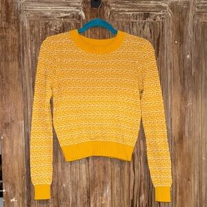 Contact Yellow Patterned Women's Sweater